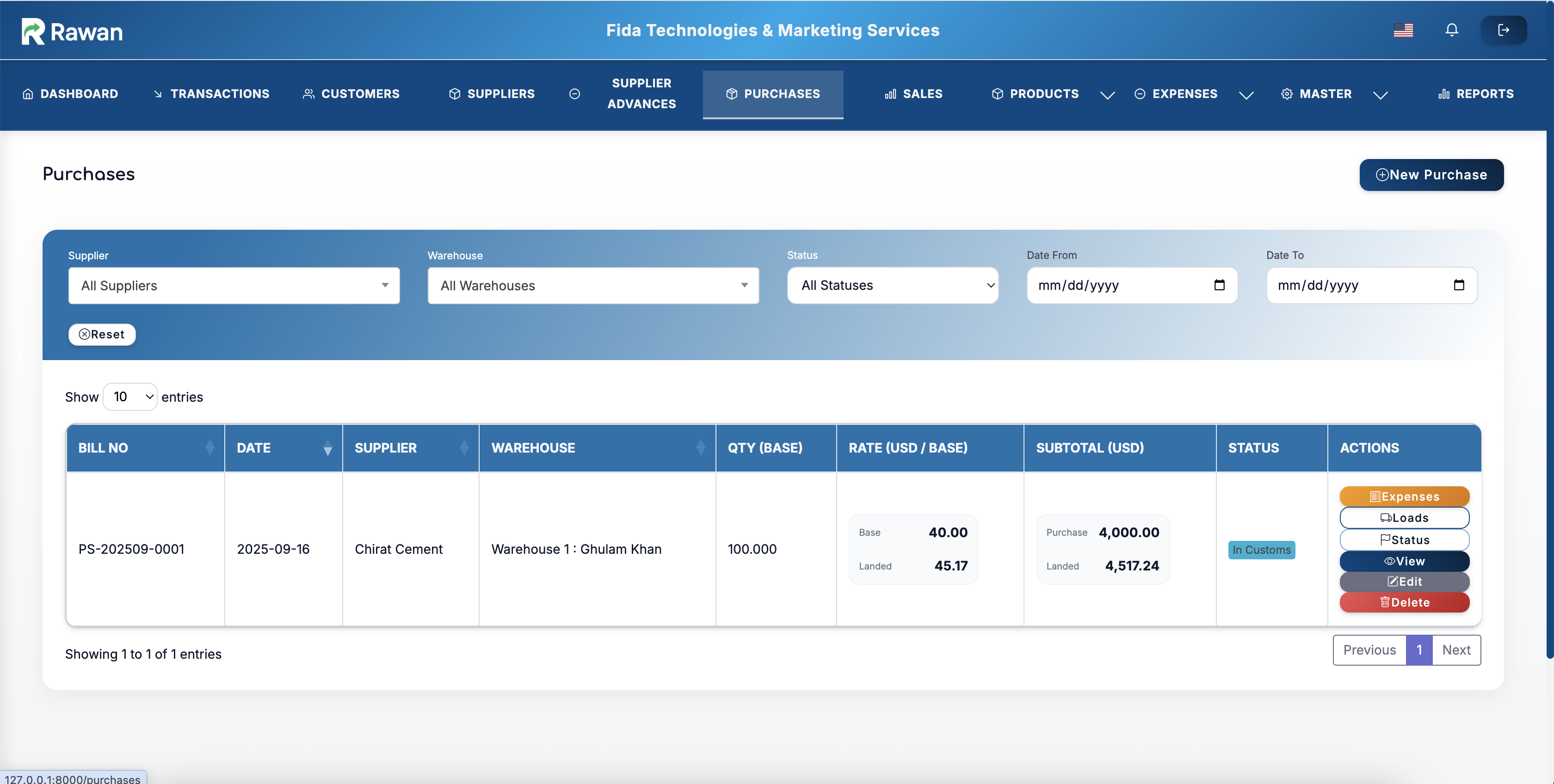 Shipments & Logistics